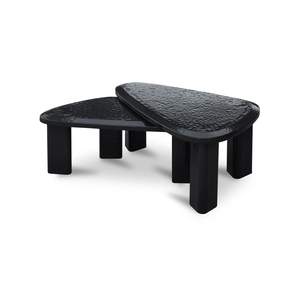 Sophie - Outdoor Nesting Table Set - Charcoal Lacquer / Gray