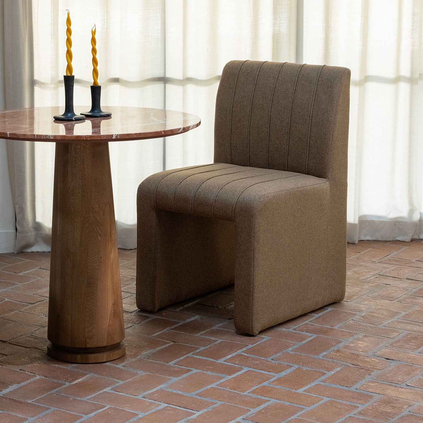 Sage - Cafe Table - Alicante Red