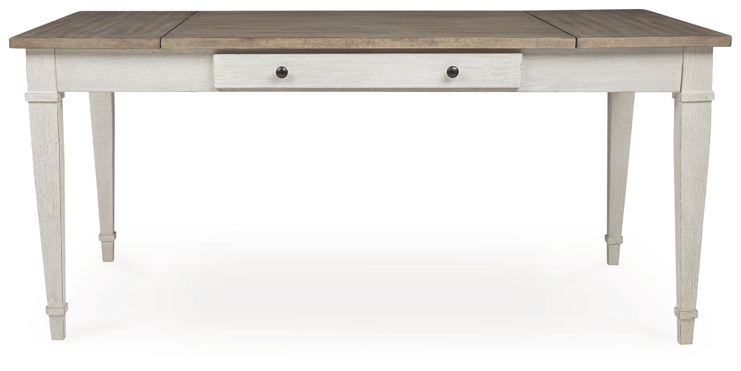Skempton - RECT DRM Table w/Storage - White