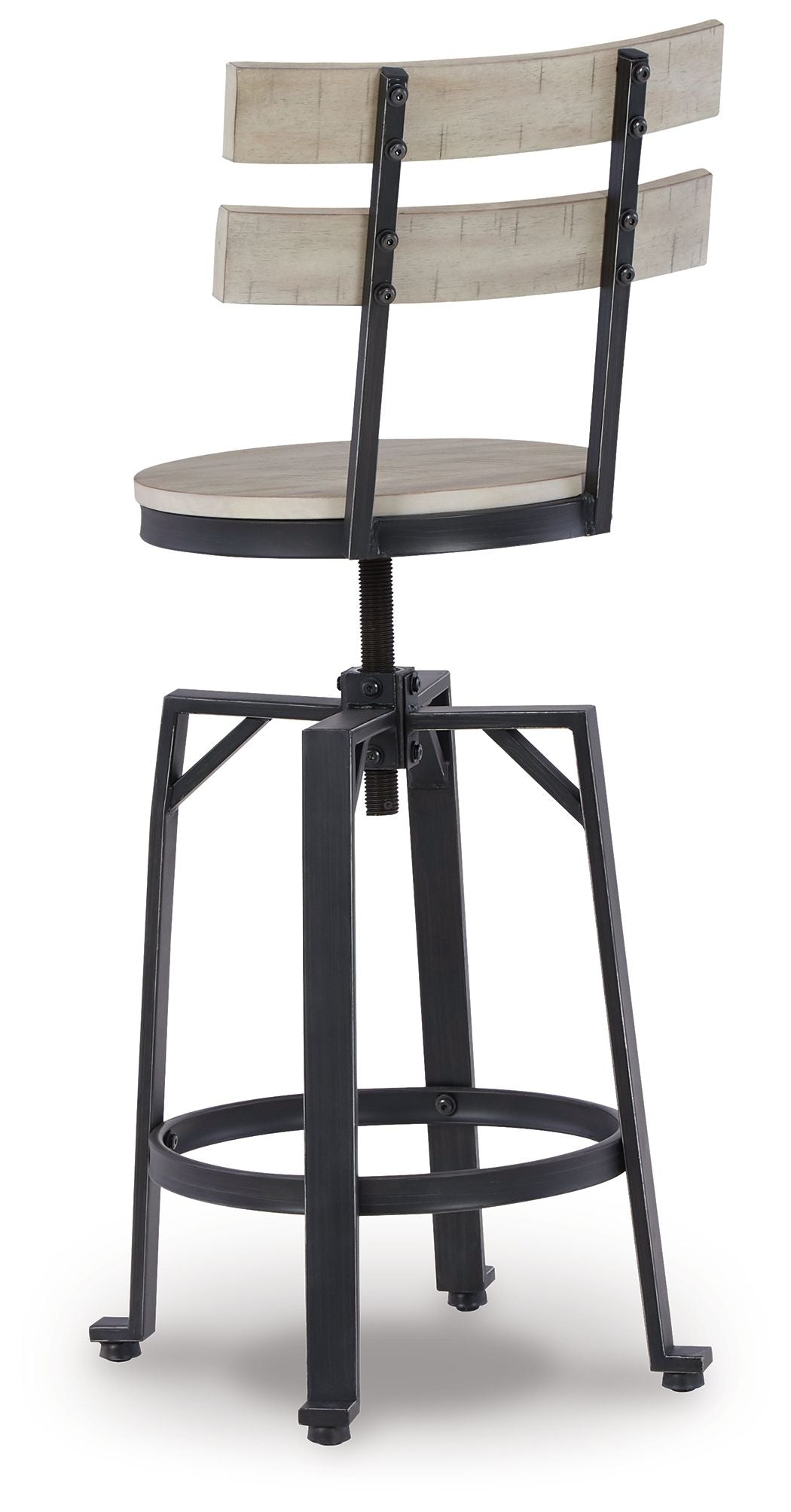 Karisslyn - Whitewash / Black - Swivel Barstool (Set of 2)