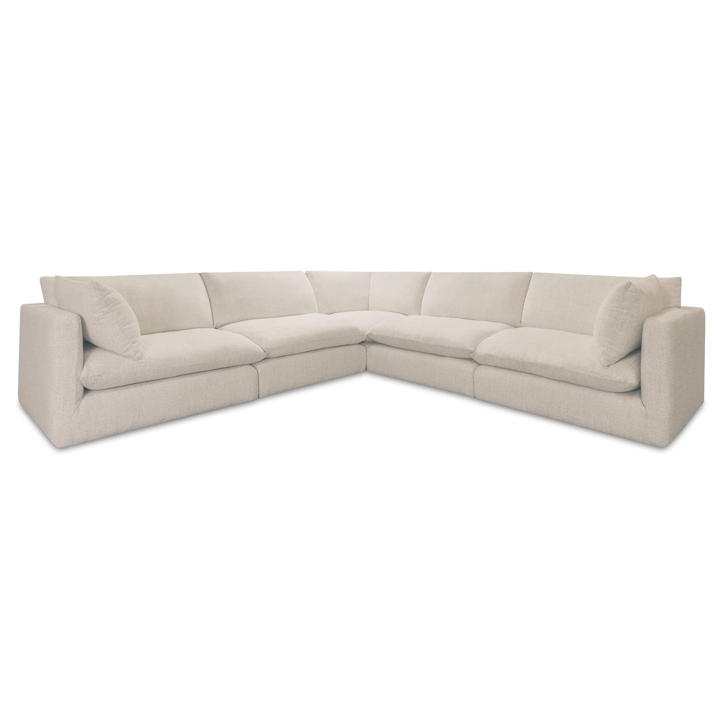 Townes - Classic L Modular Sectional - Flecked Ecru