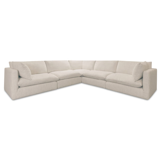Townes - Classic L Modular Sectional - Flecked Ecru