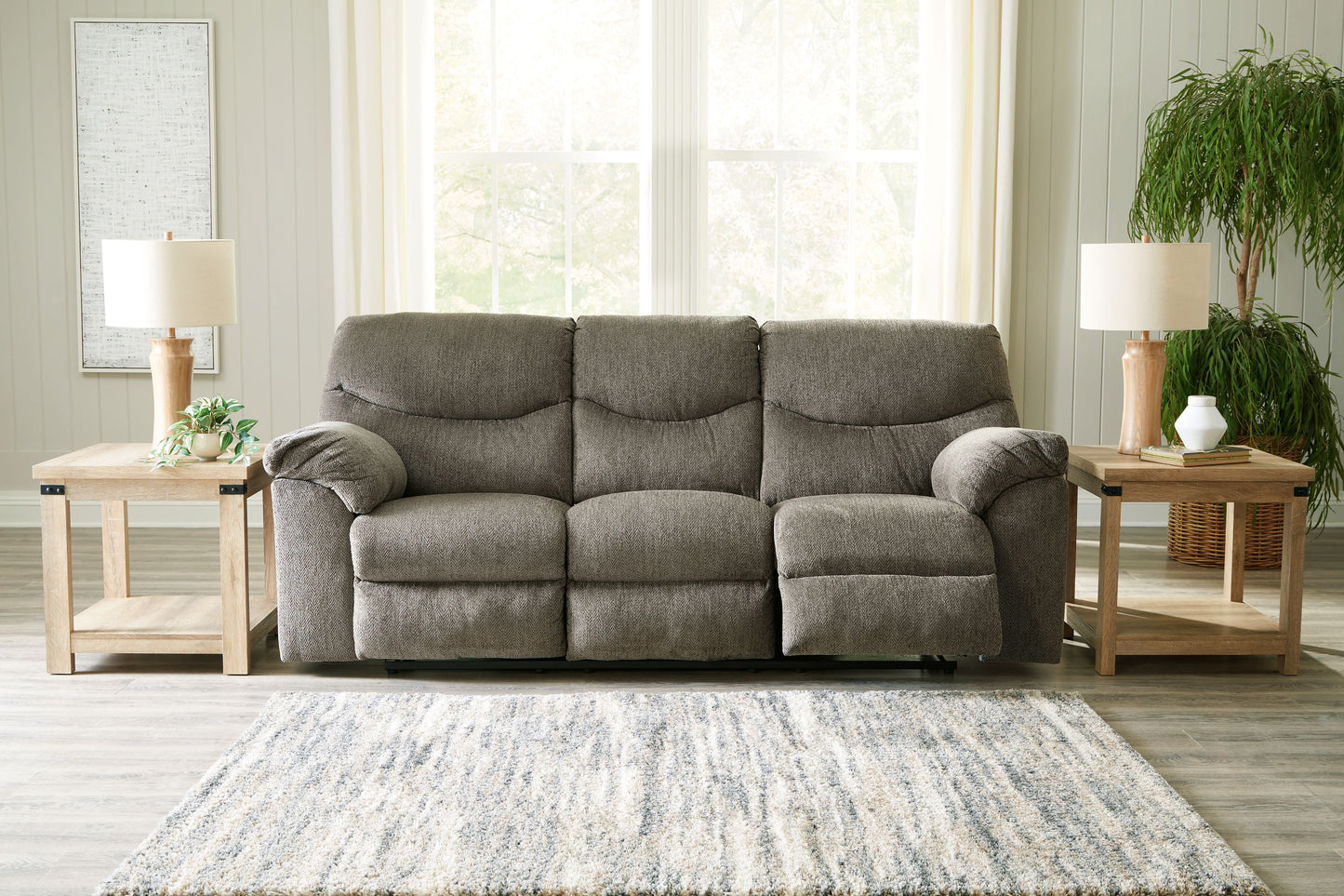 Alphons - Putty - Reclining Sofa - Fabric