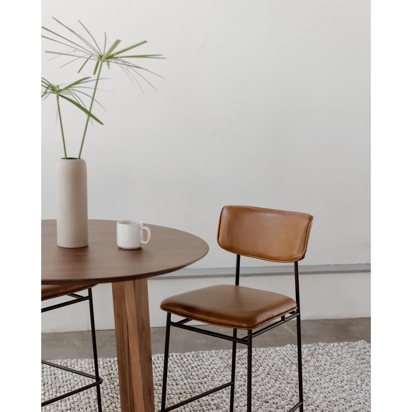 Sailor - Leather Counter Stool - Dark Brown