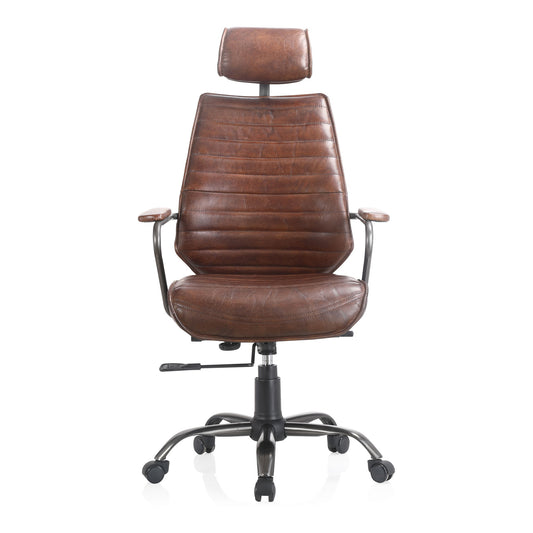 Executive - Leather Office Chair - Dark Brown