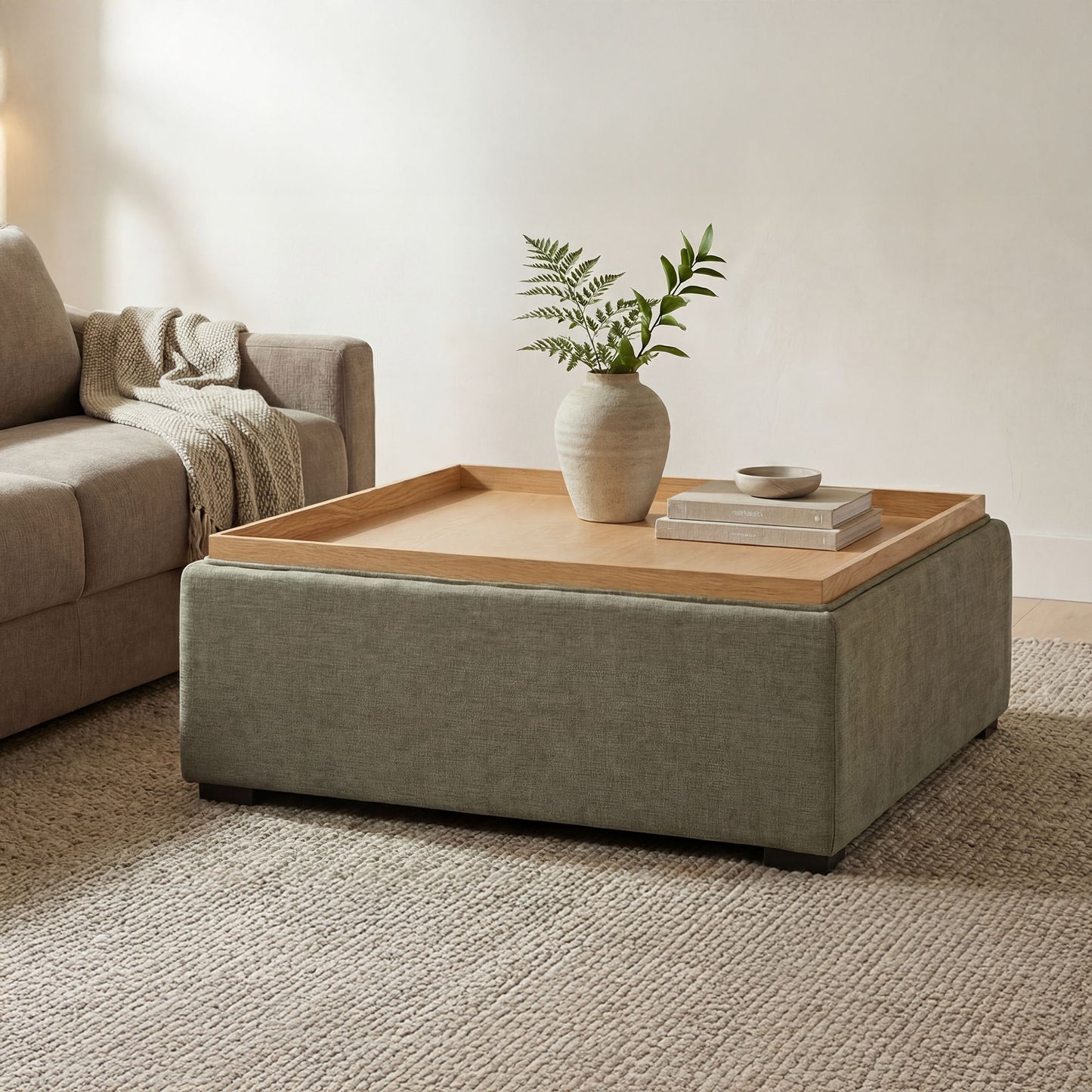 Montana - Storage Ottoman - Green