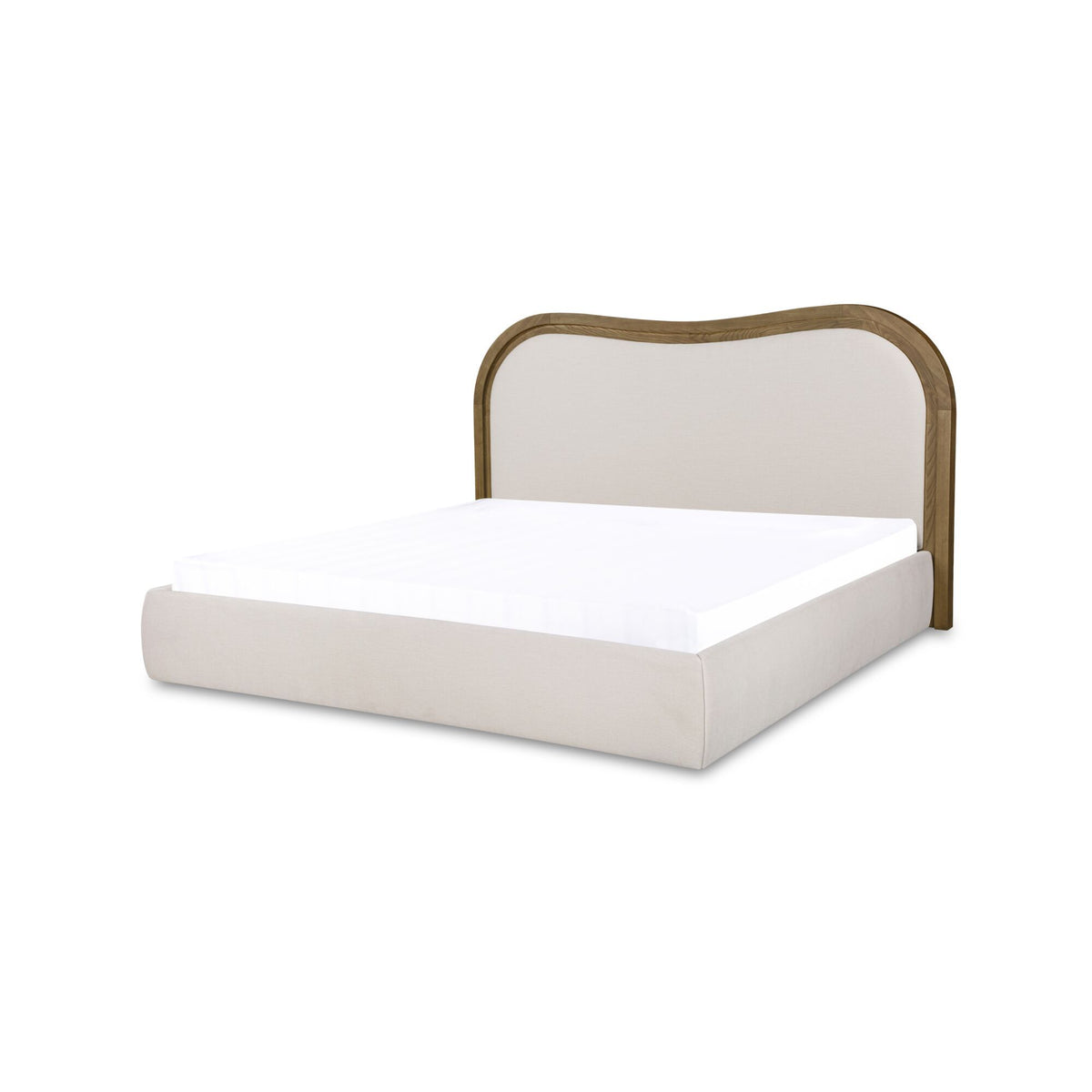 Camilla - Queen Bed - Oat / White / Beige