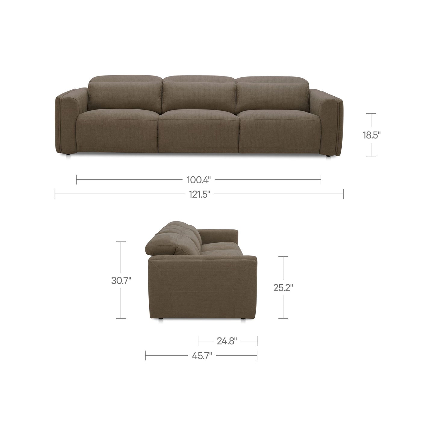 Wilder - Power Recliner Sofa - Soft Taupe