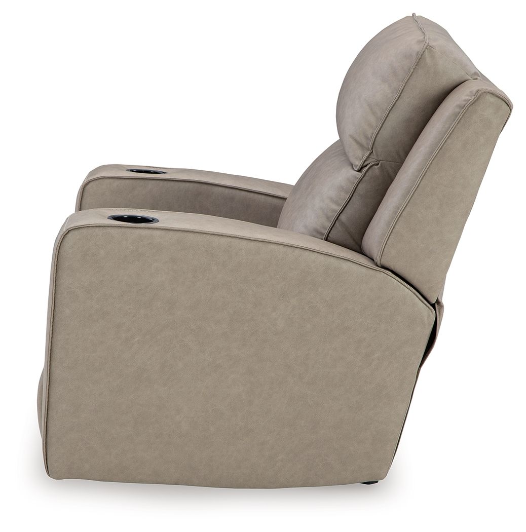 Lavenhorne - Pebble - Rocker Recliner - Faux Leather