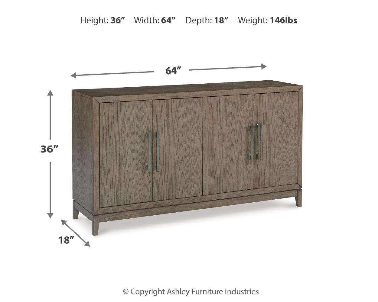 Chrestner - Dining Room Server - Gray