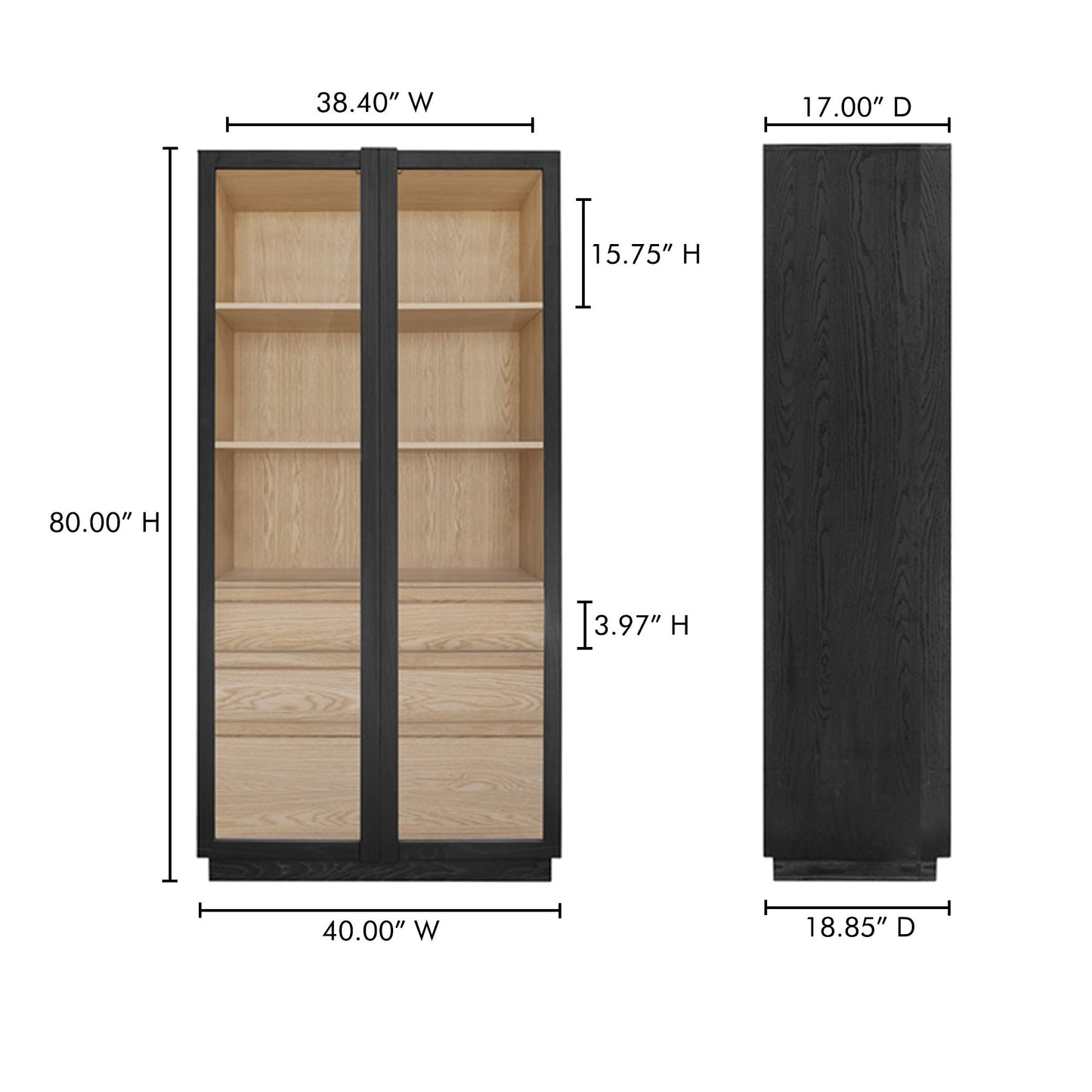 Charlotte - Tall Cabinet - Black