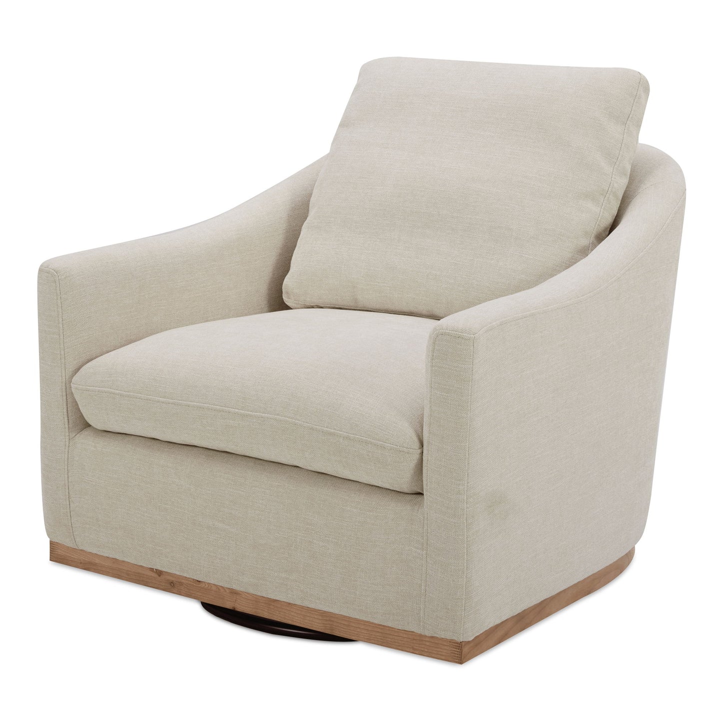 Linden - Fabric Swivel Chair - Soft Beige