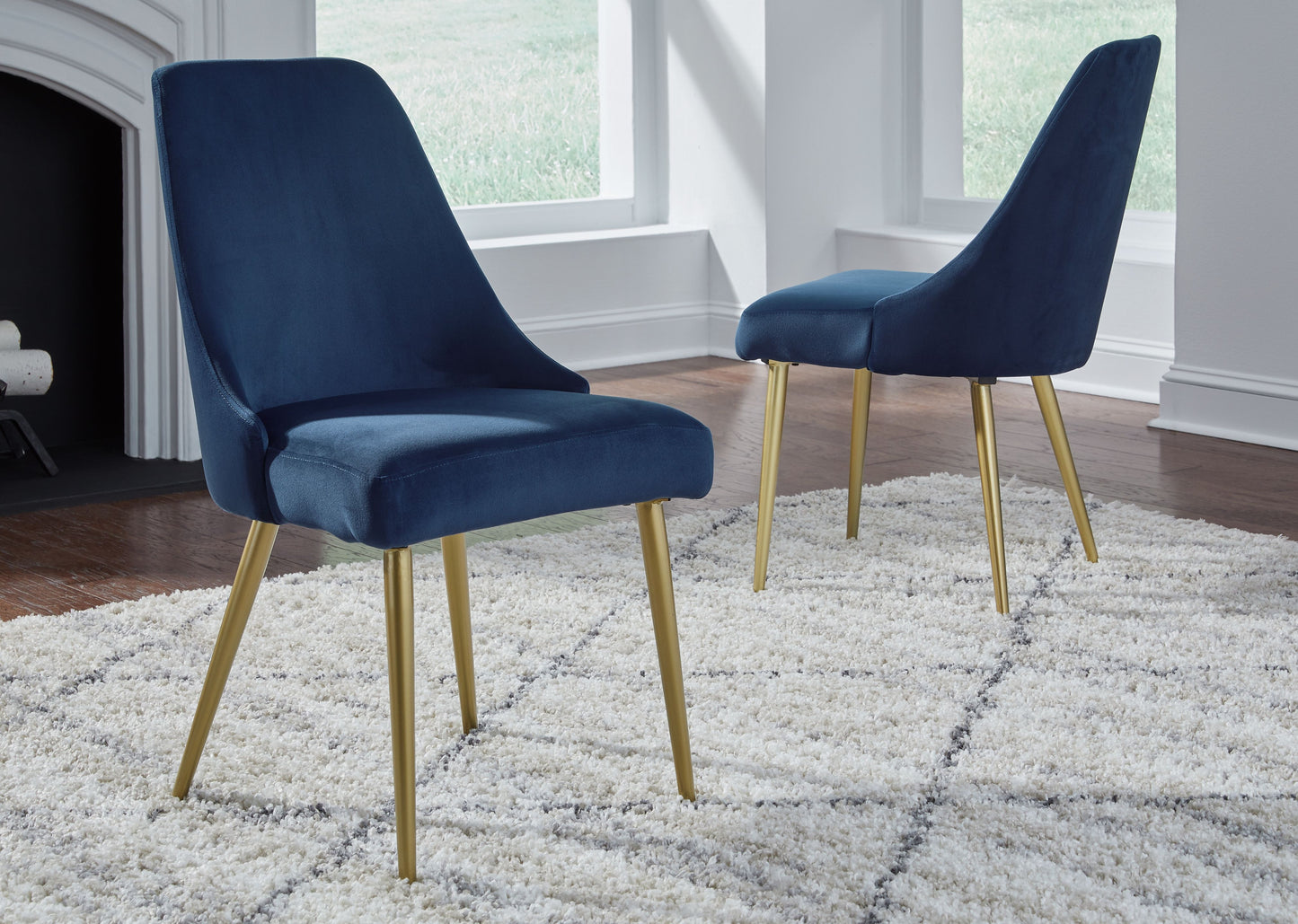 Wynora - Blue - Dining Uph Side Chair