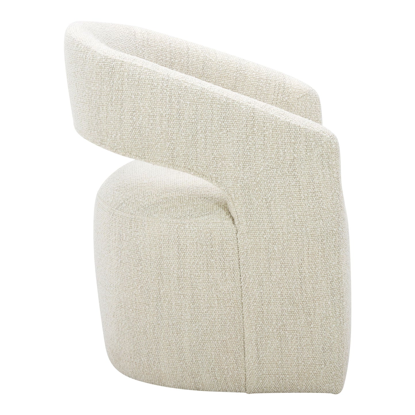 Barrow - Rolling Dining Room Chair - White Mist