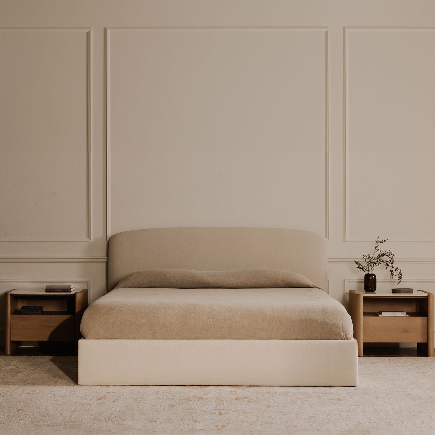 Joan - King Storage Bed - Cream
