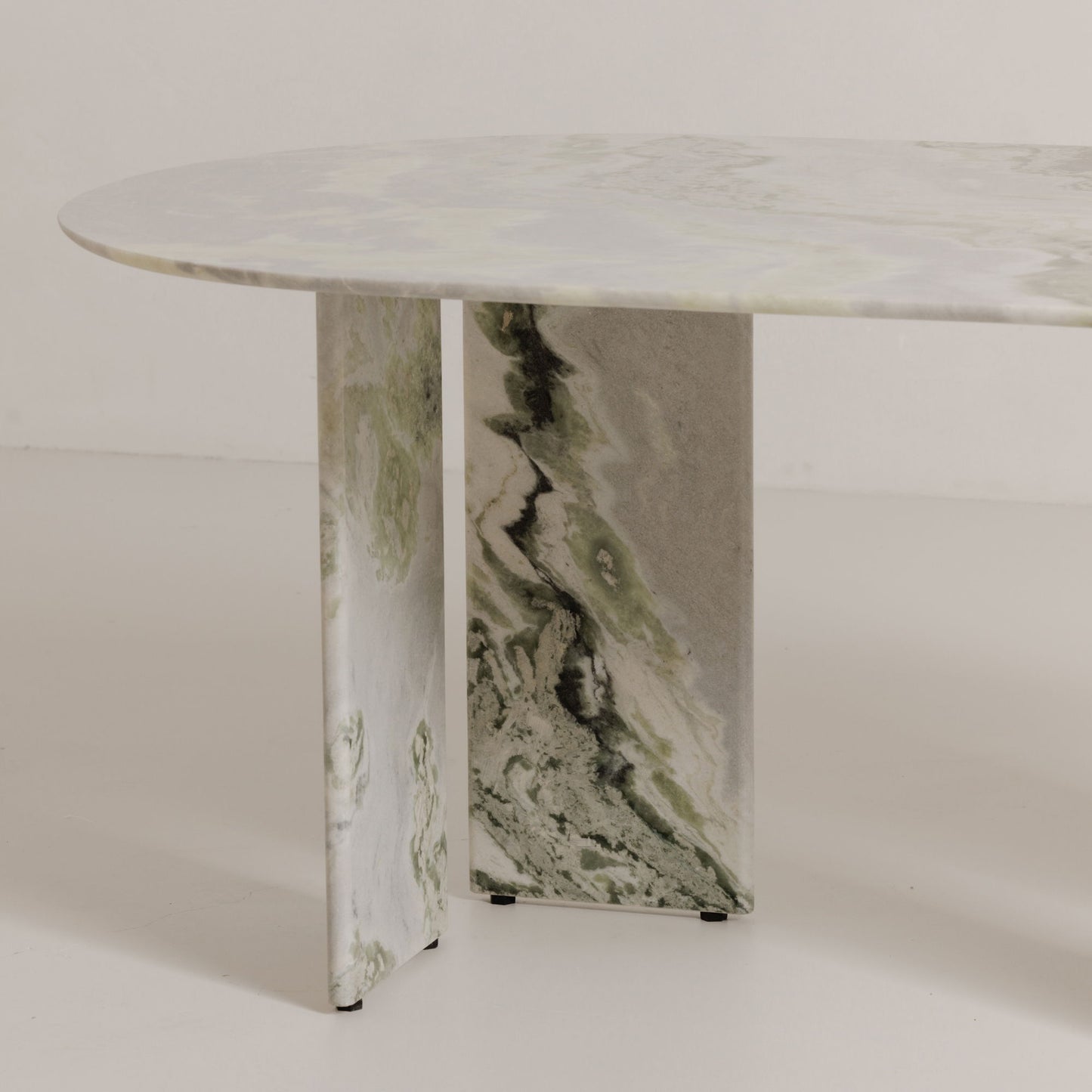 Celia - Oval Dining Table - Gray / Green