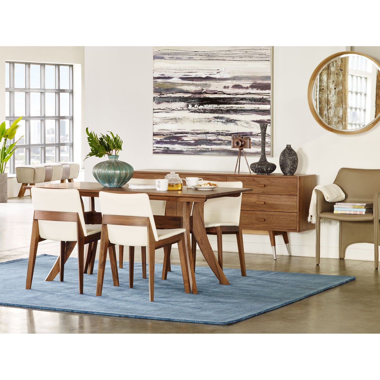 Florence - Small Rectangular Dining Table - Walnut