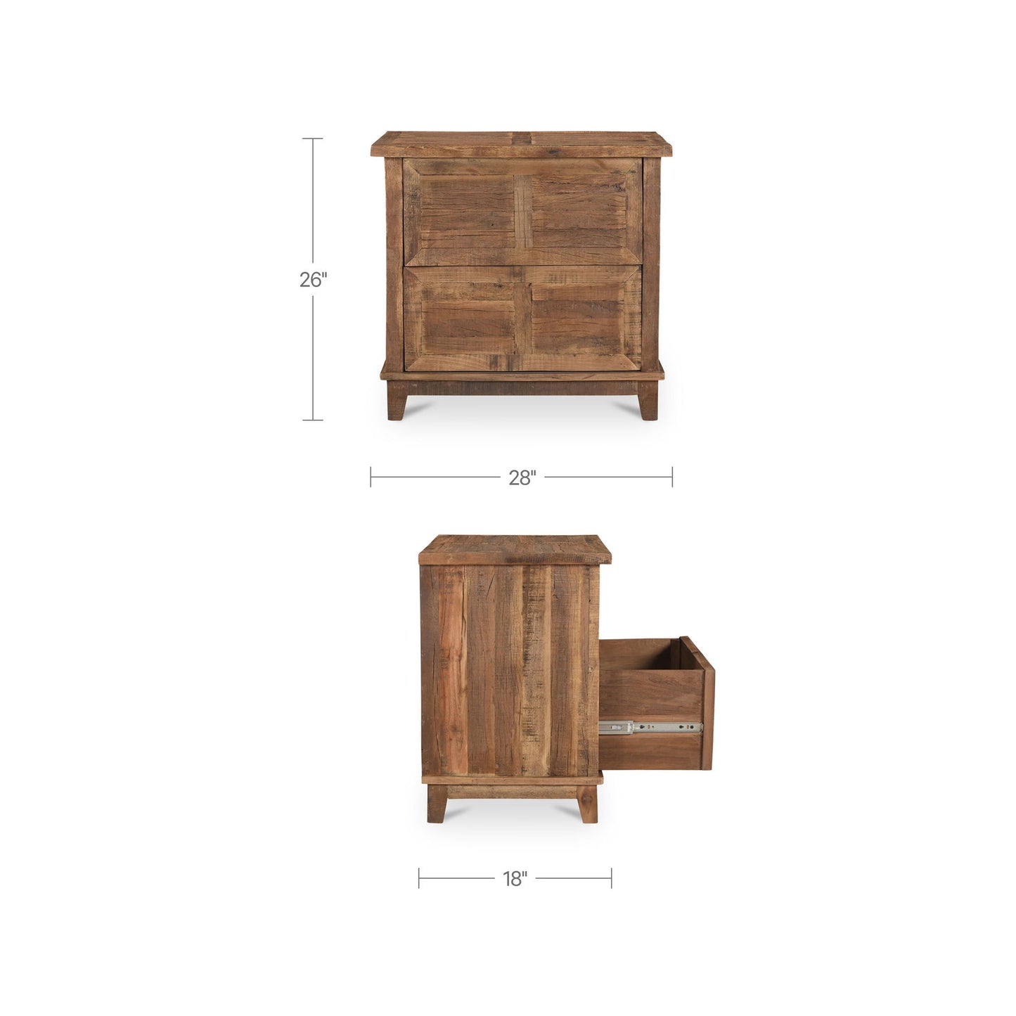 Augusta - Nightstand - Brown