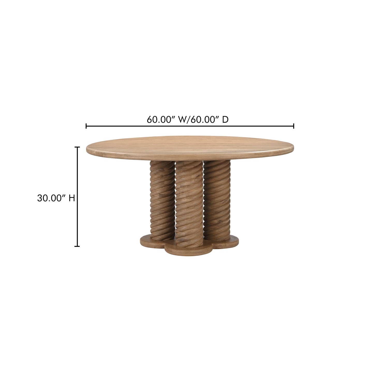 Treccia - Round Dining Table - Oak