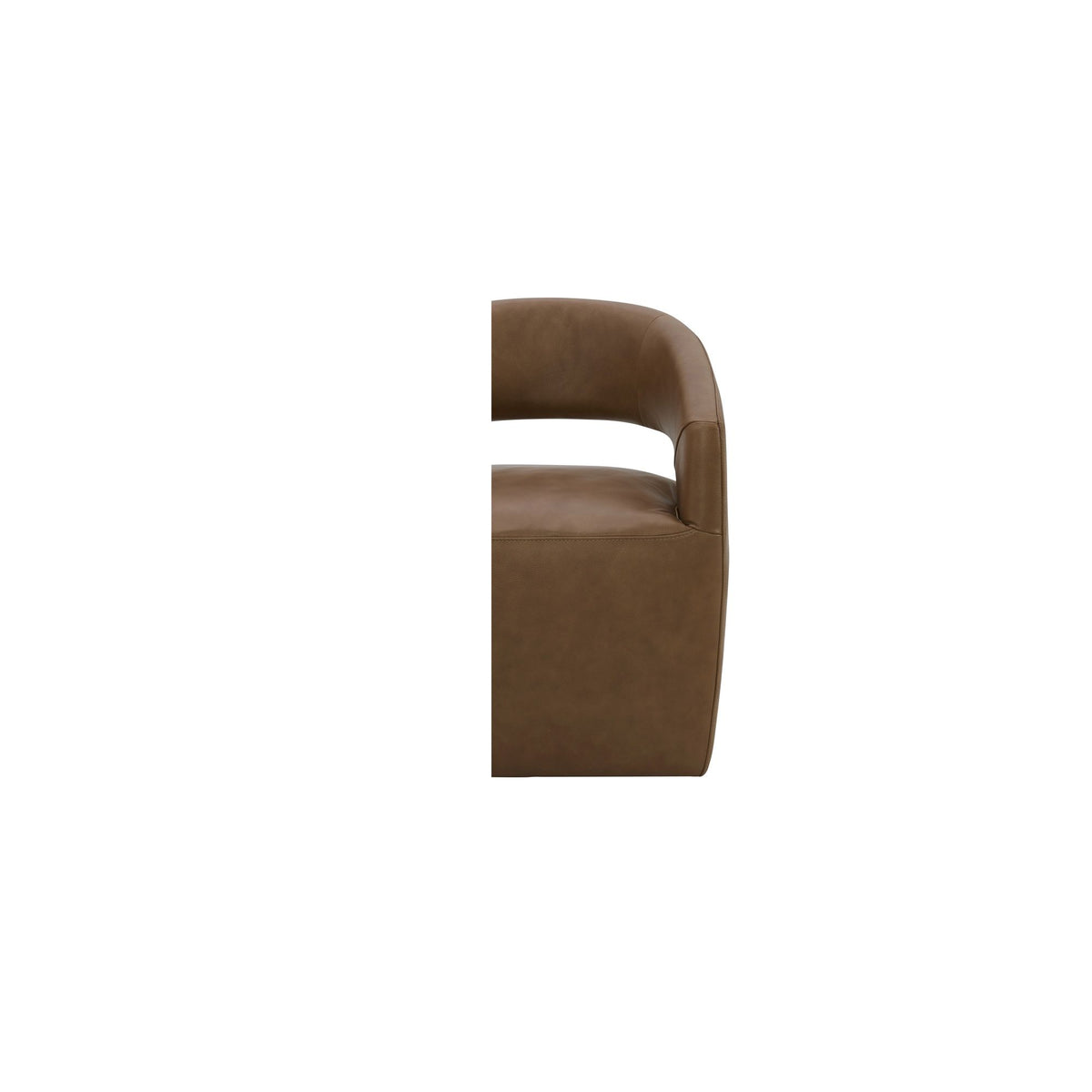 Barrow - Rolling Dining Chair Leather - Tan
