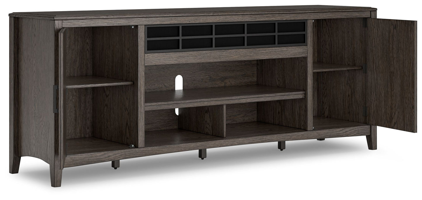 Montillan - Grayish Brown - Xl TV Stand With Fireplace Option