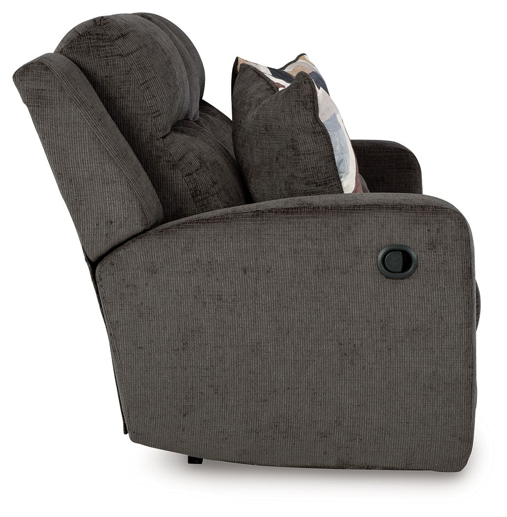 Kanlow - Dusk - Dbl Reclining Loveseat With Console - Fabric