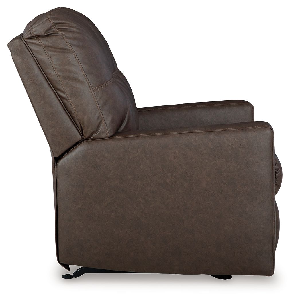 Barlin Mills - Umber - Rocker Recliner - Faux Leather