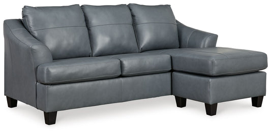 Genoa - Steel - Sofa Chaise - Leather Match