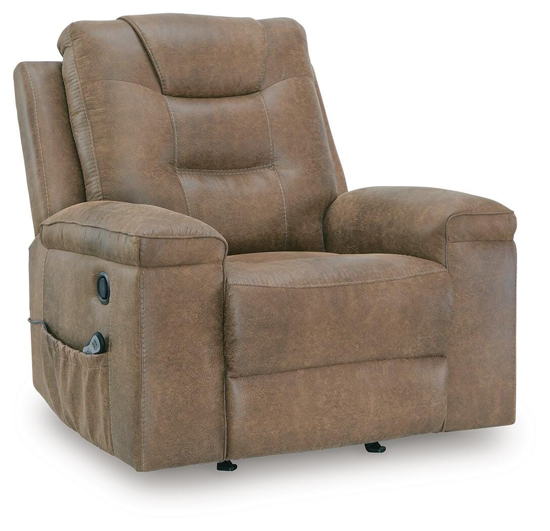 Stockworth - Rocker Recliner - Earth - Faux Leather