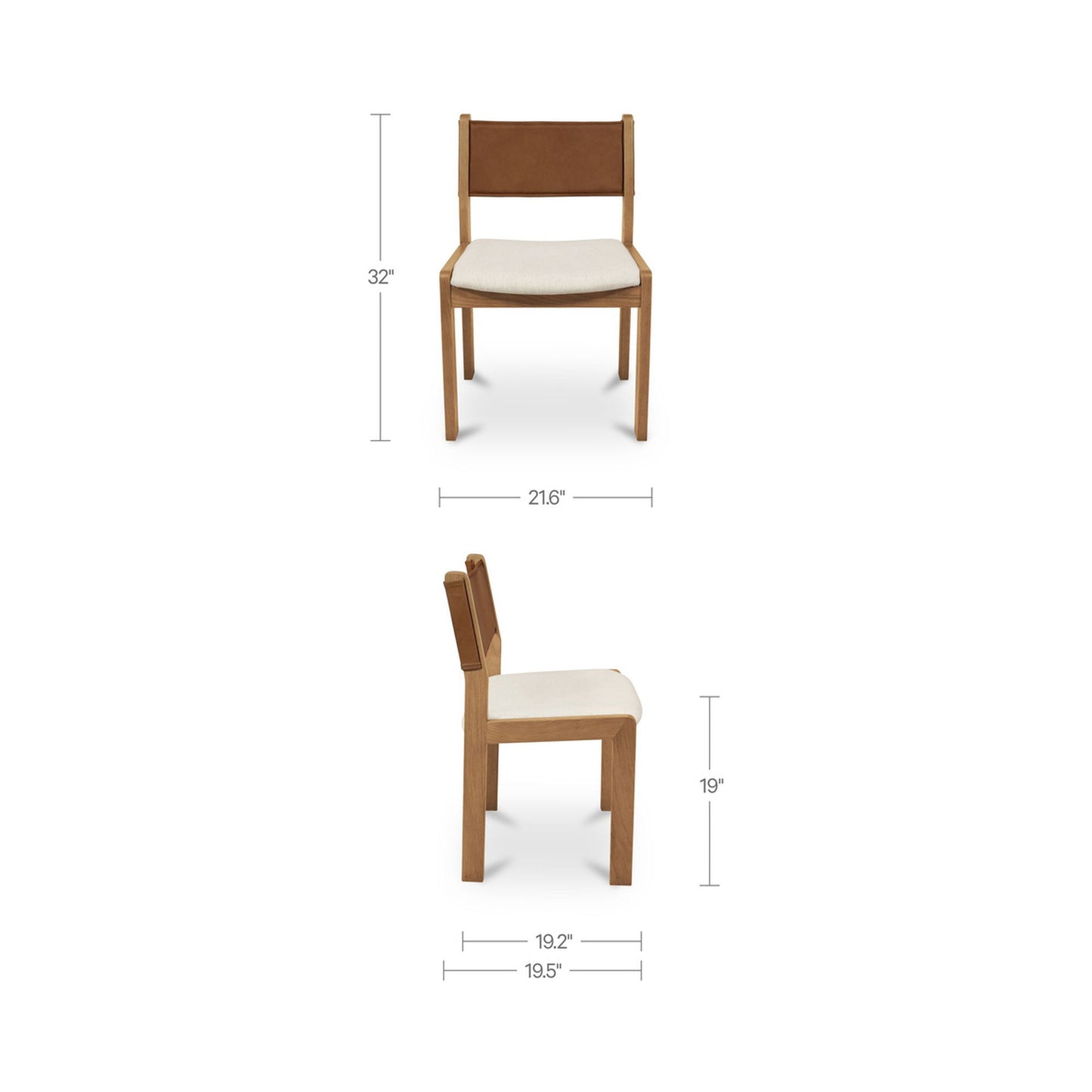 Carol - Leather Dining Chair (Set of 2) - Tan