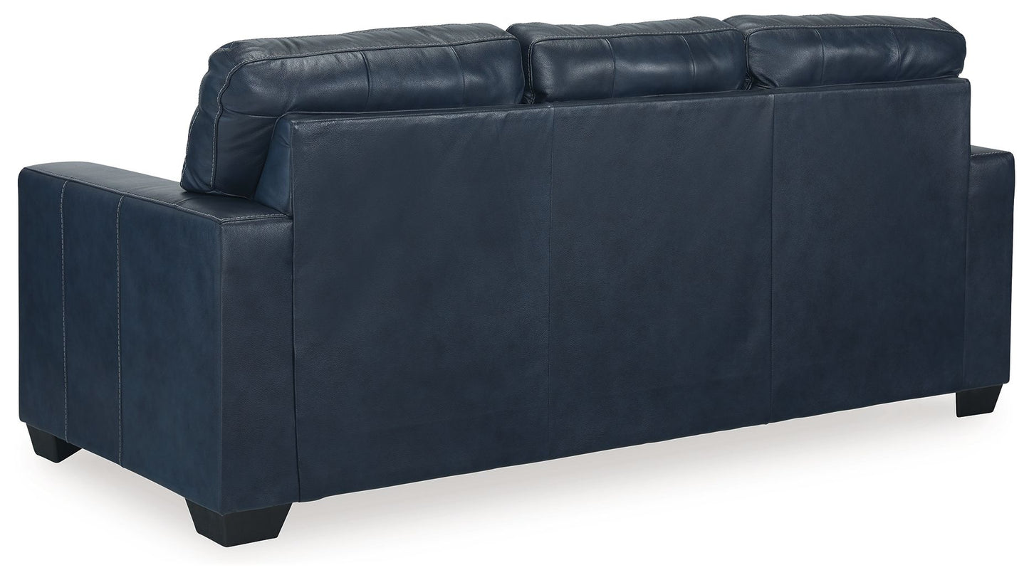 Santorine - Ocean - Queen Sofa Sleeper- Leather Match