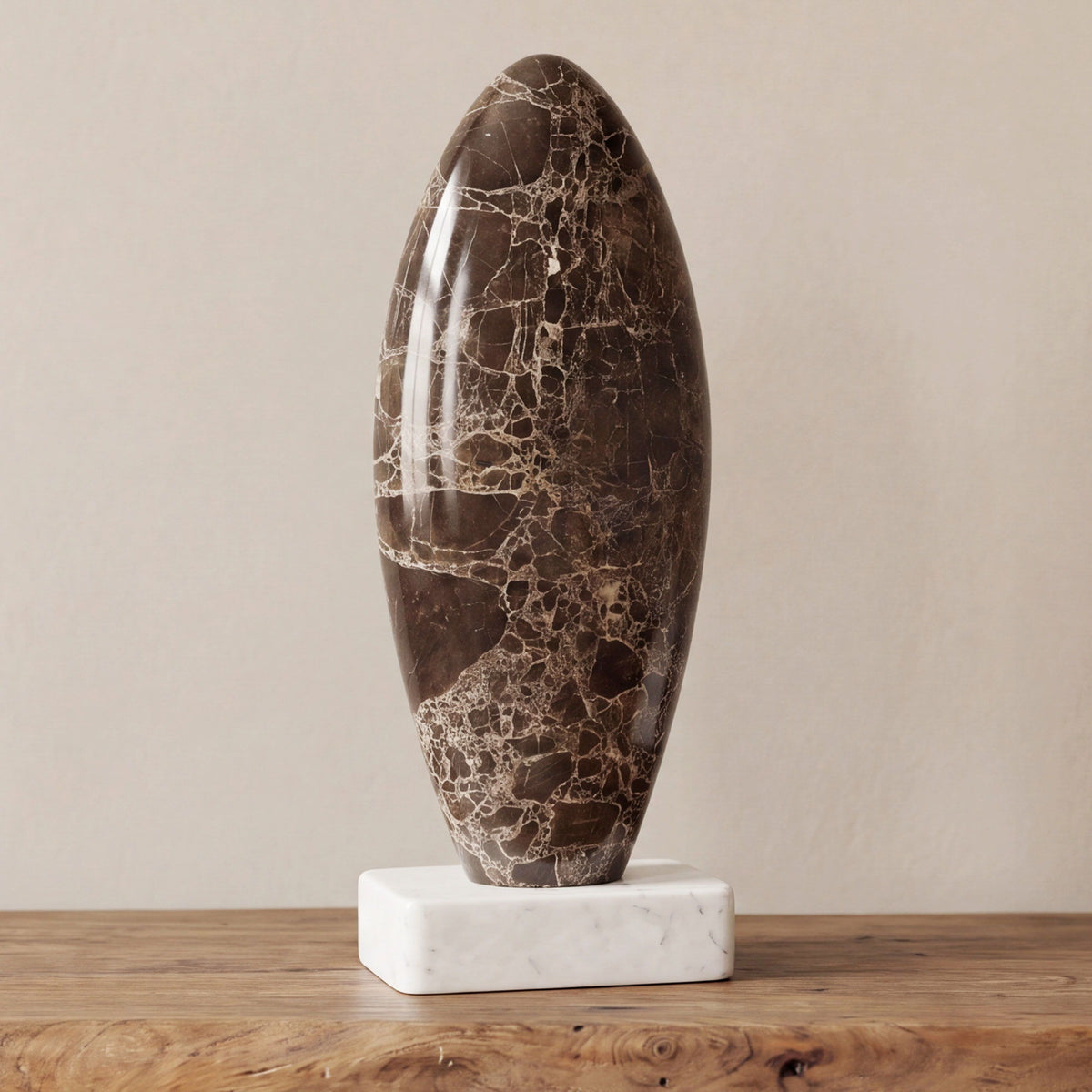 Boda - Sculpture Dark Emperador Marble - Brown