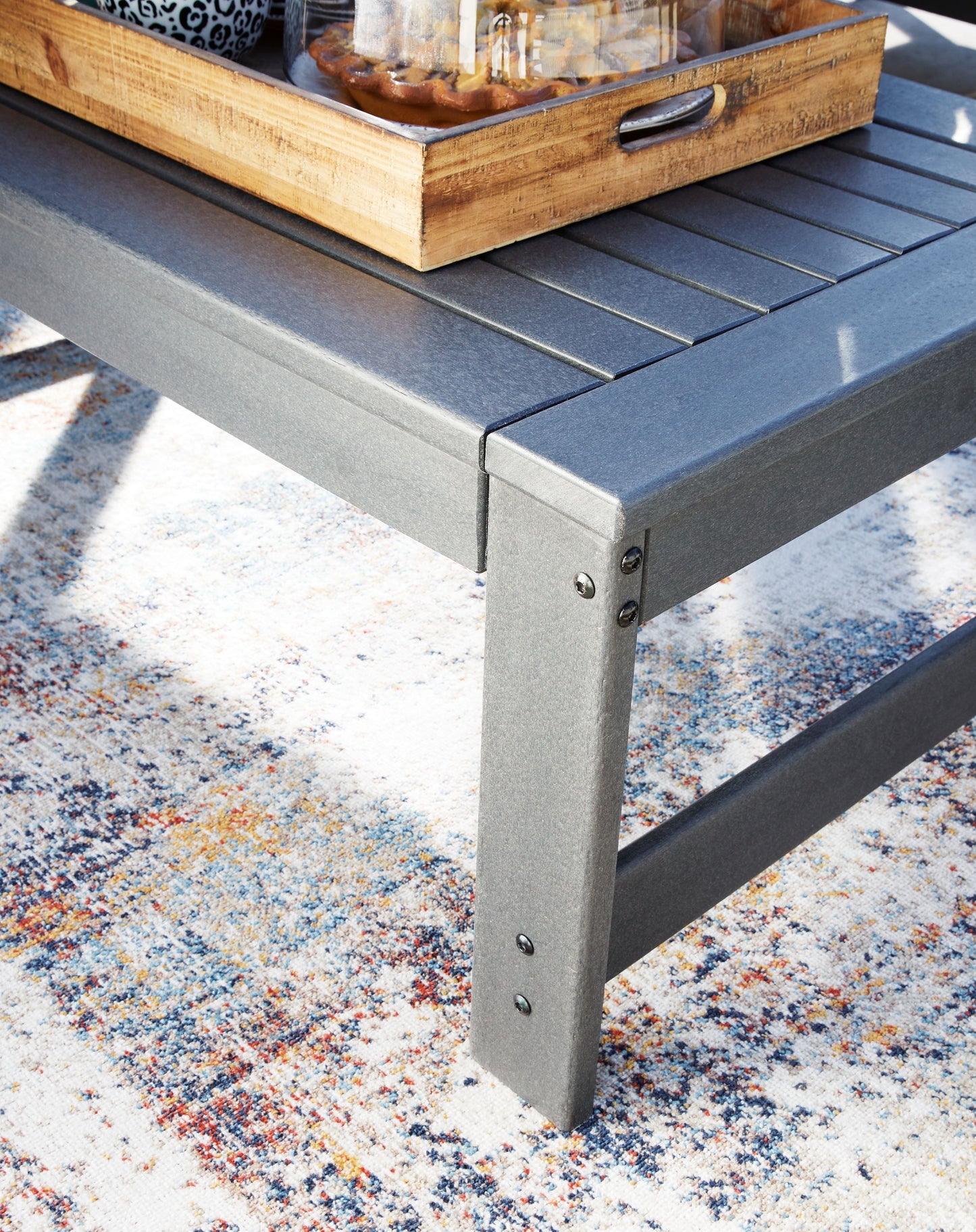 Amora - Charcoal Gray - Rectangular Cocktail Table