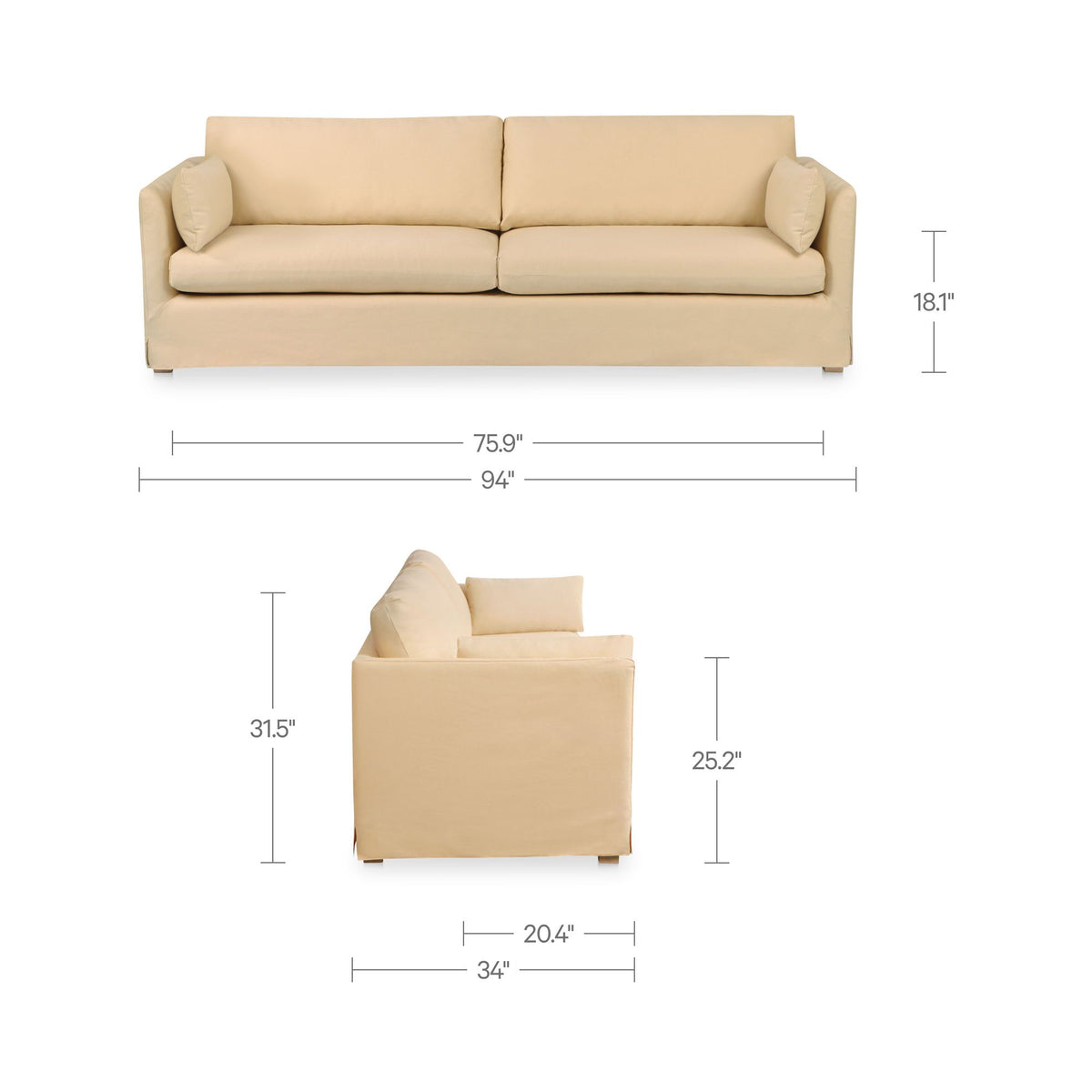 Shea - Sofa - Wheat