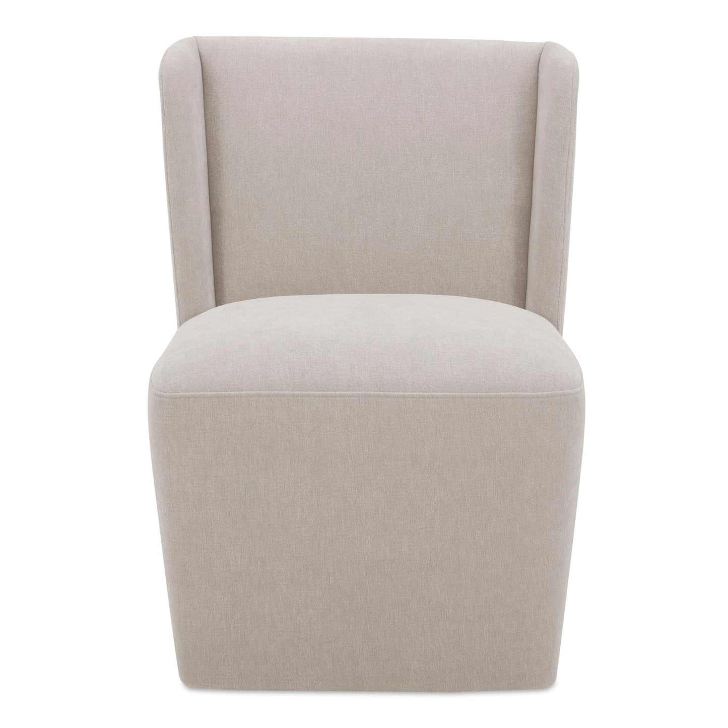 Cormac - Rolling Dining Chair - Warm Sand / Gray