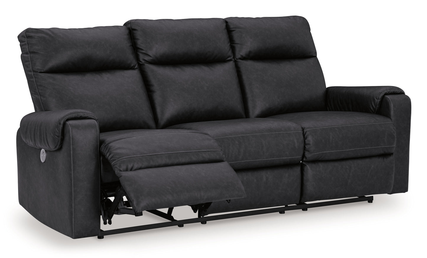 Axtellton - Carbon - Power Reclining Sofa - Faux Leather