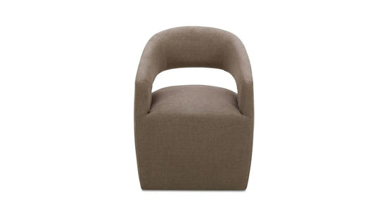 Barrow - Rolling Dining Chair - Soft Taupe / Tan