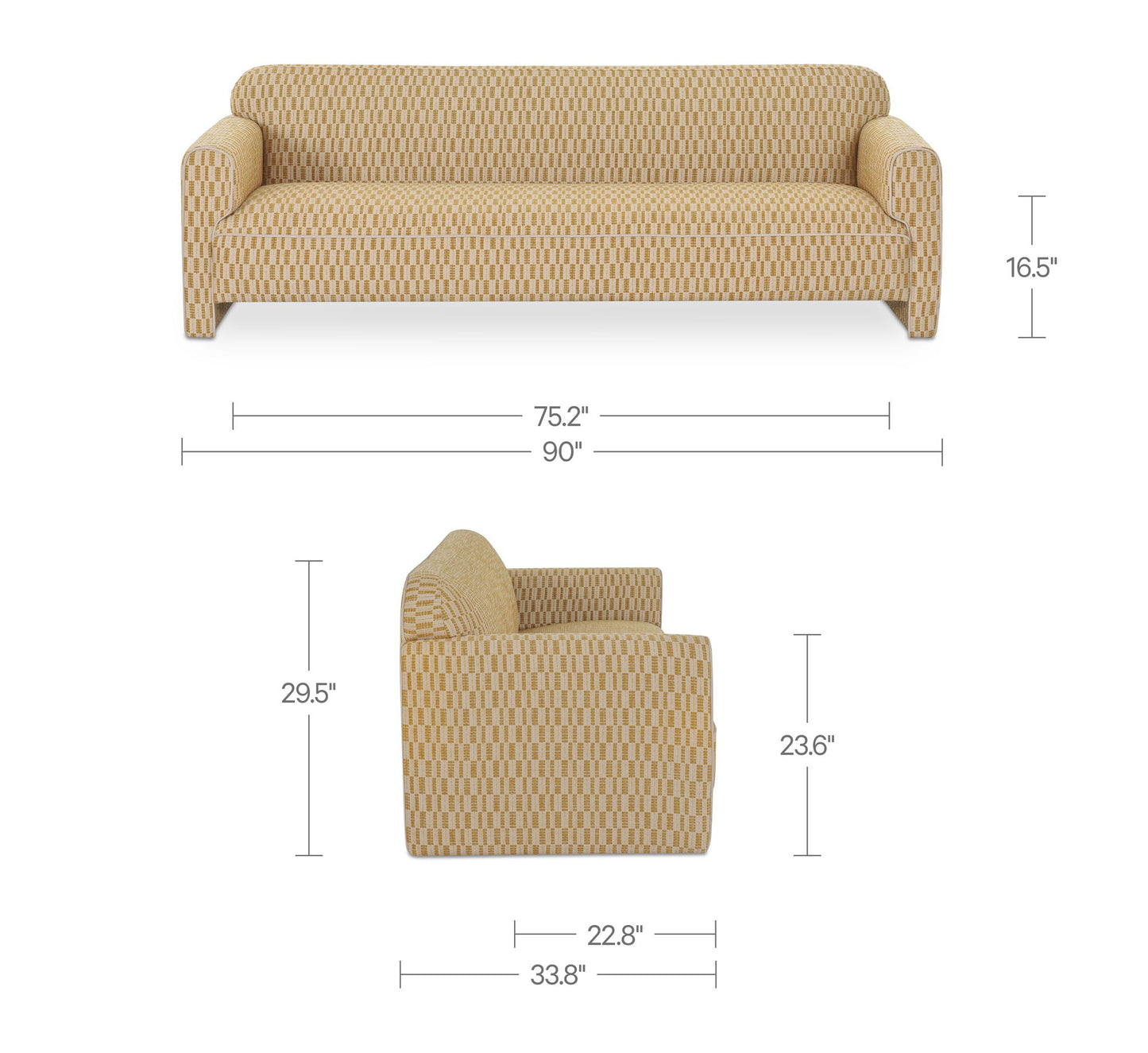 Leo - Sofa - Chartreuse