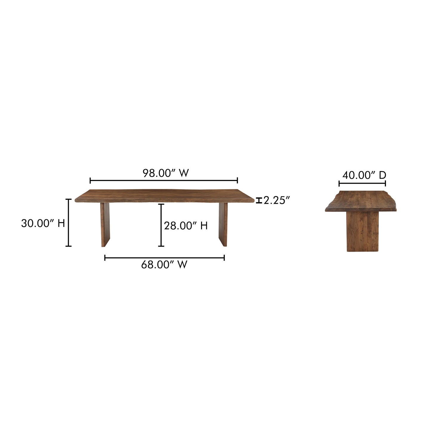 Lila - Large Dining Table - Brown