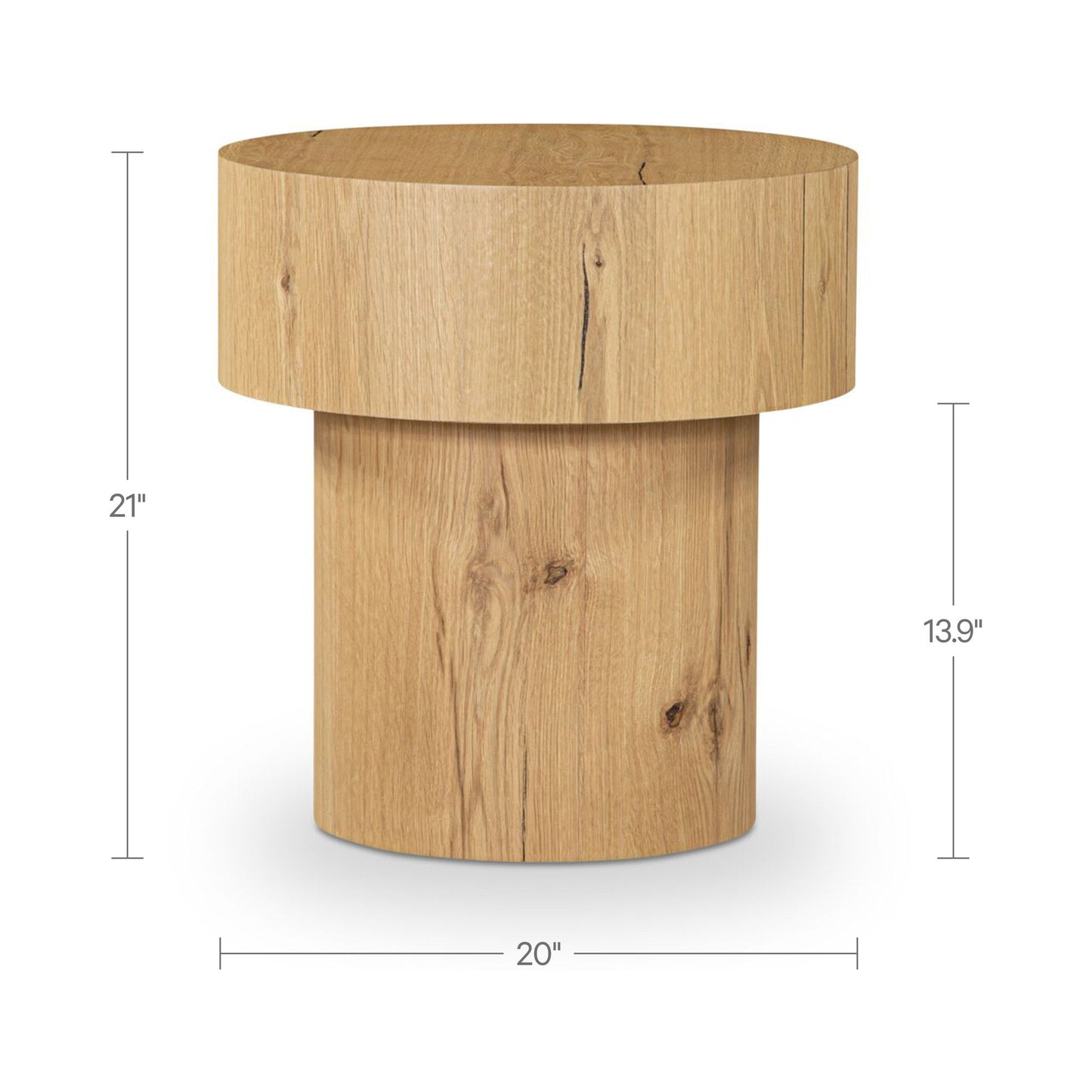 Corey - Side Table Rustic - Oak / Natural