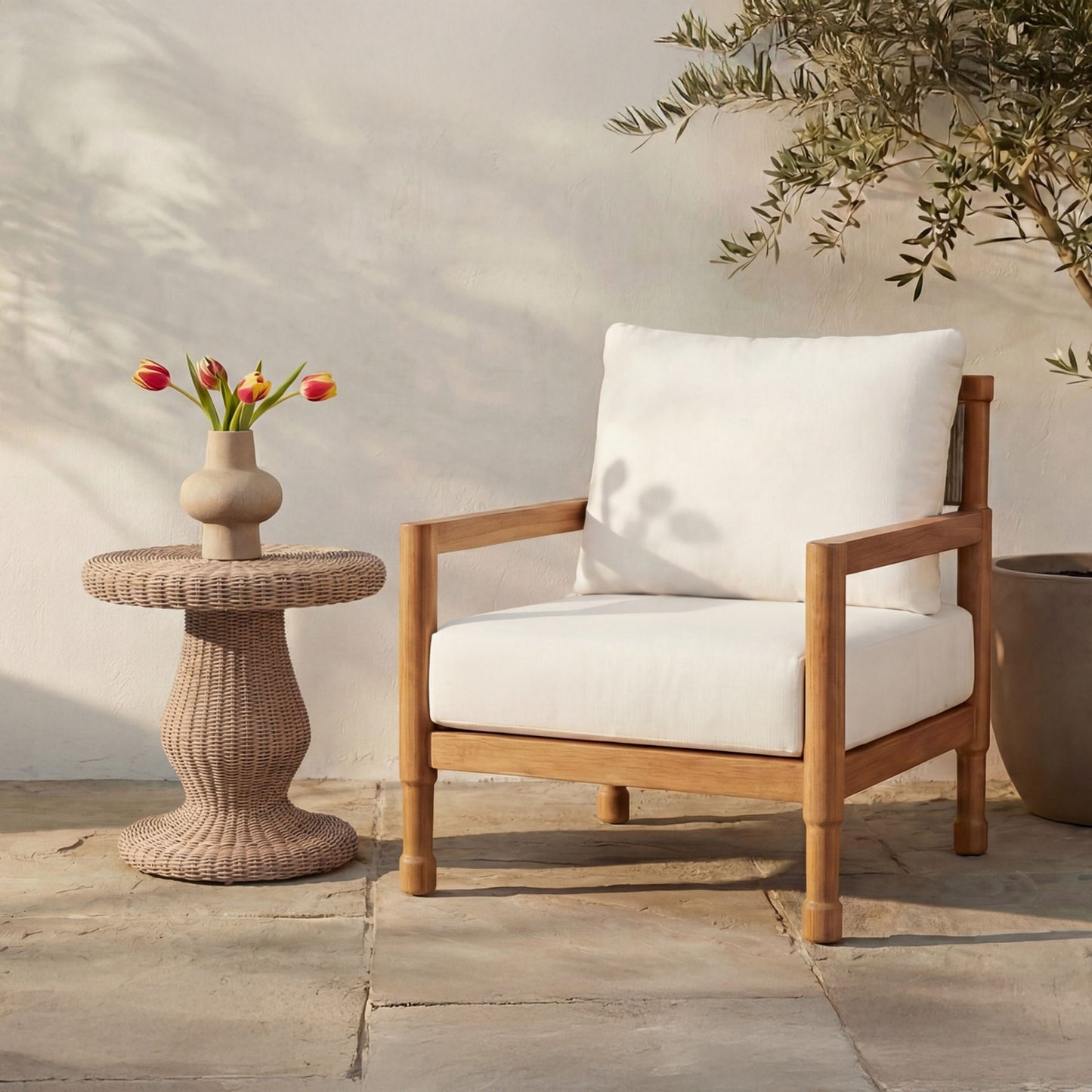 Emmeline - Outdoor Side Table - Natural