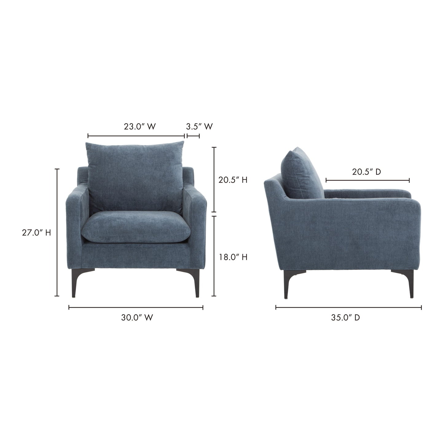 Paris - Armchair - Blue