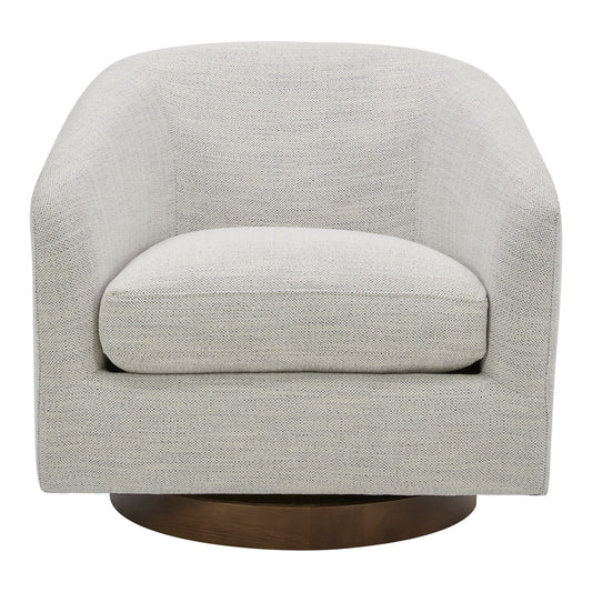 Oscy - Living Room Swivel Chair - Splashed White