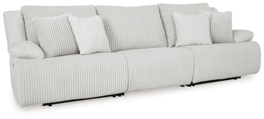 Top Tier - Alloy - 3-Piece Sectional Sofa With RAF And LAF Recliner