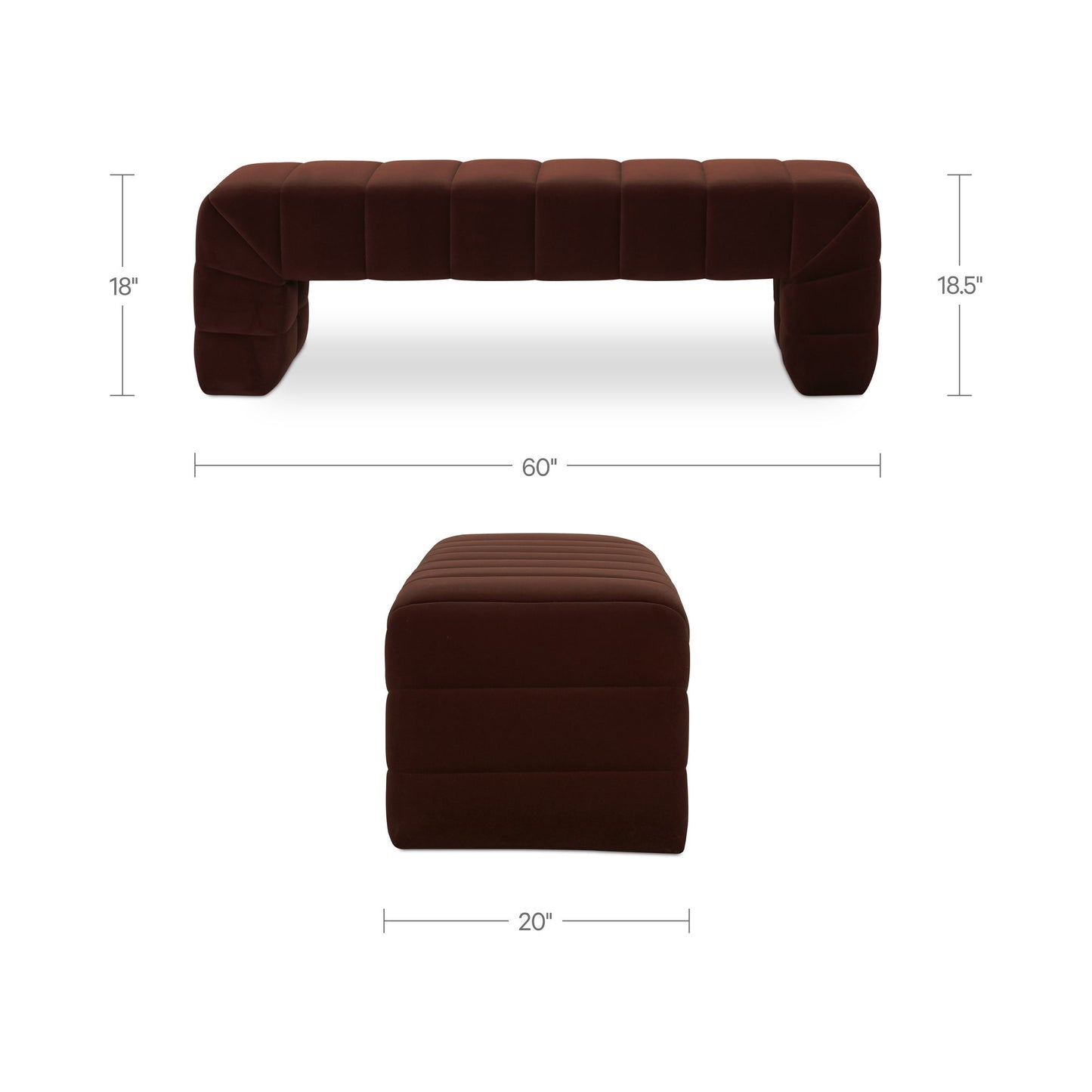 Verity - Bench - Warm Brown
