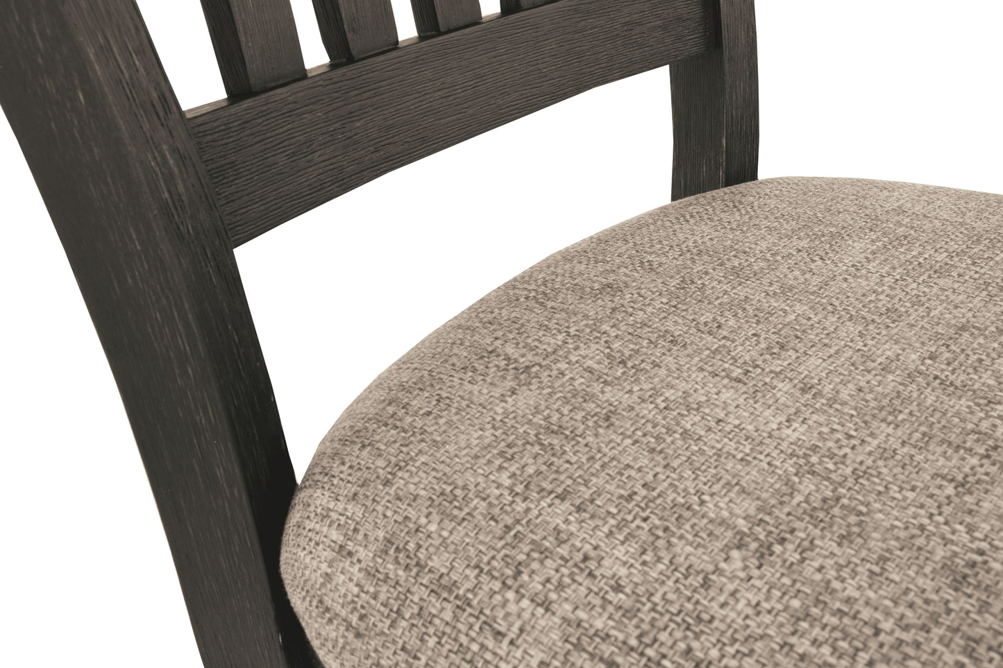 Tyler - Black / Grayish Brown - Dining Uph Side Chair  - Slatback