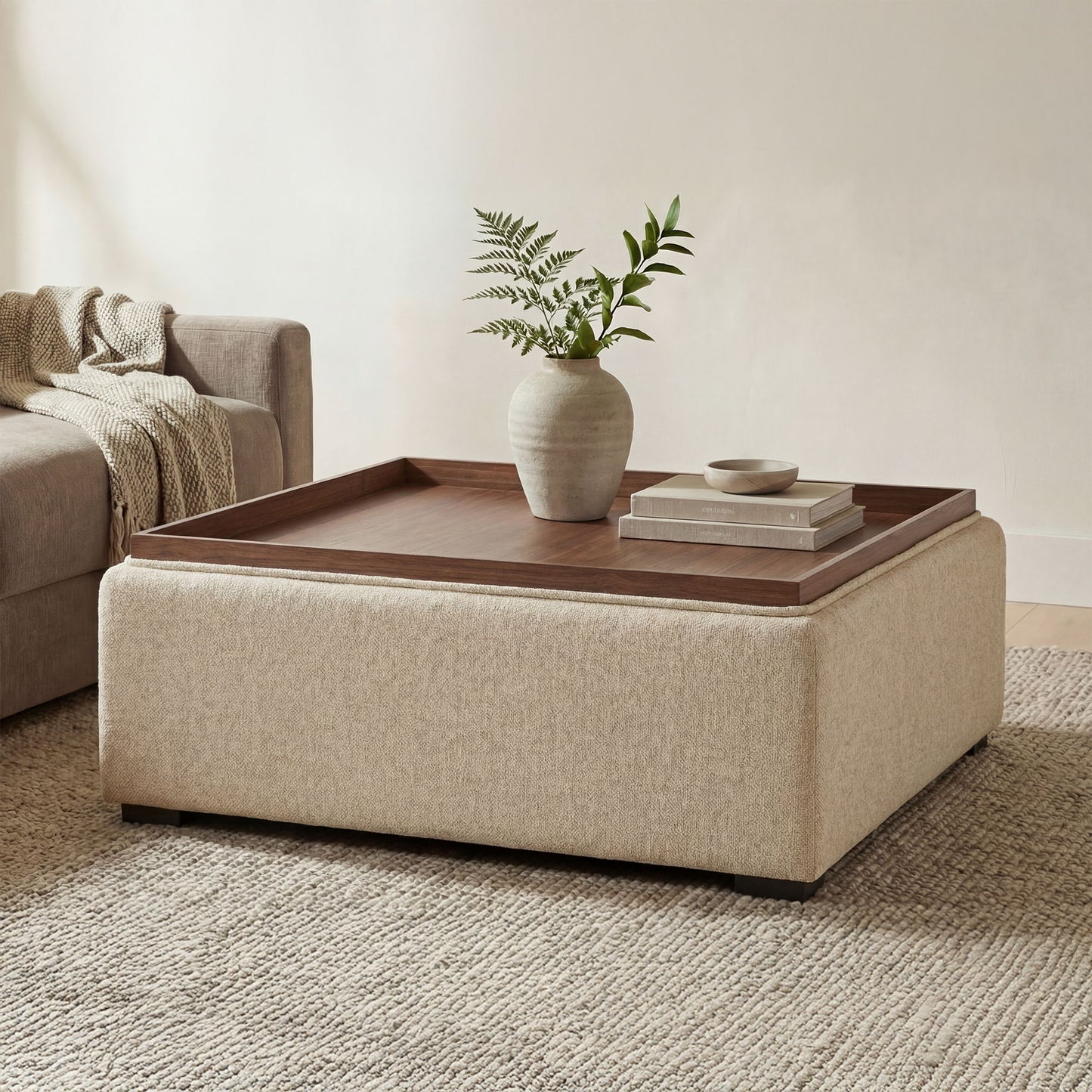 Montana - Storage Ottoman - White