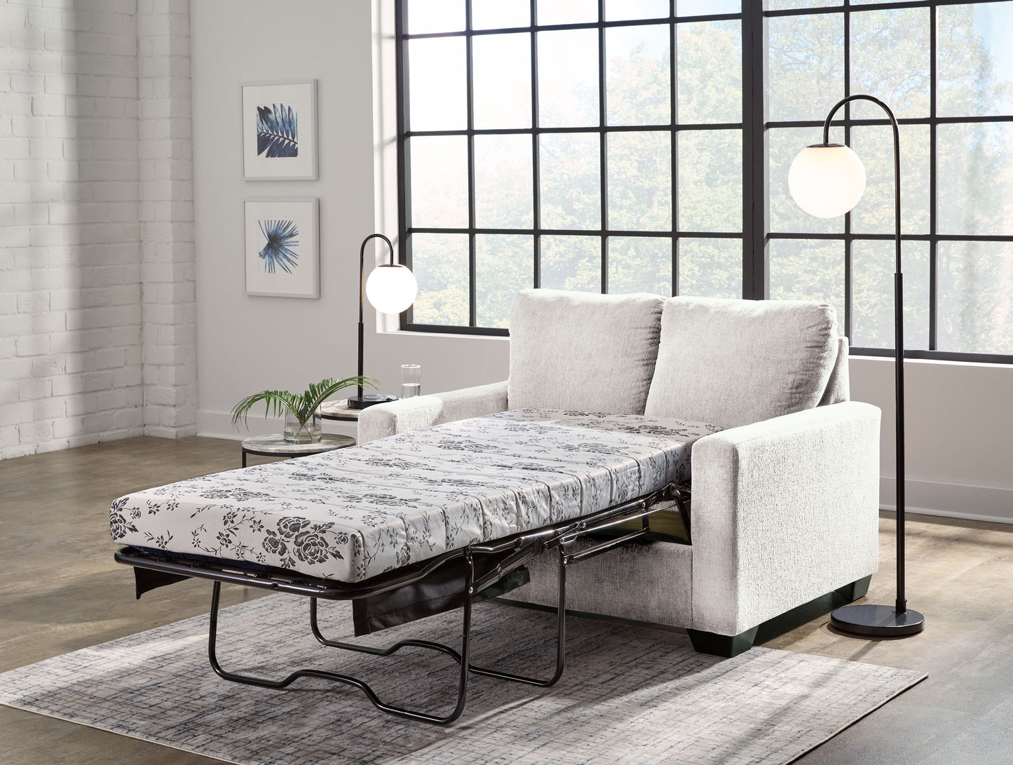 Rannis - Snow - Twin Sofa Sleeper - Fabric