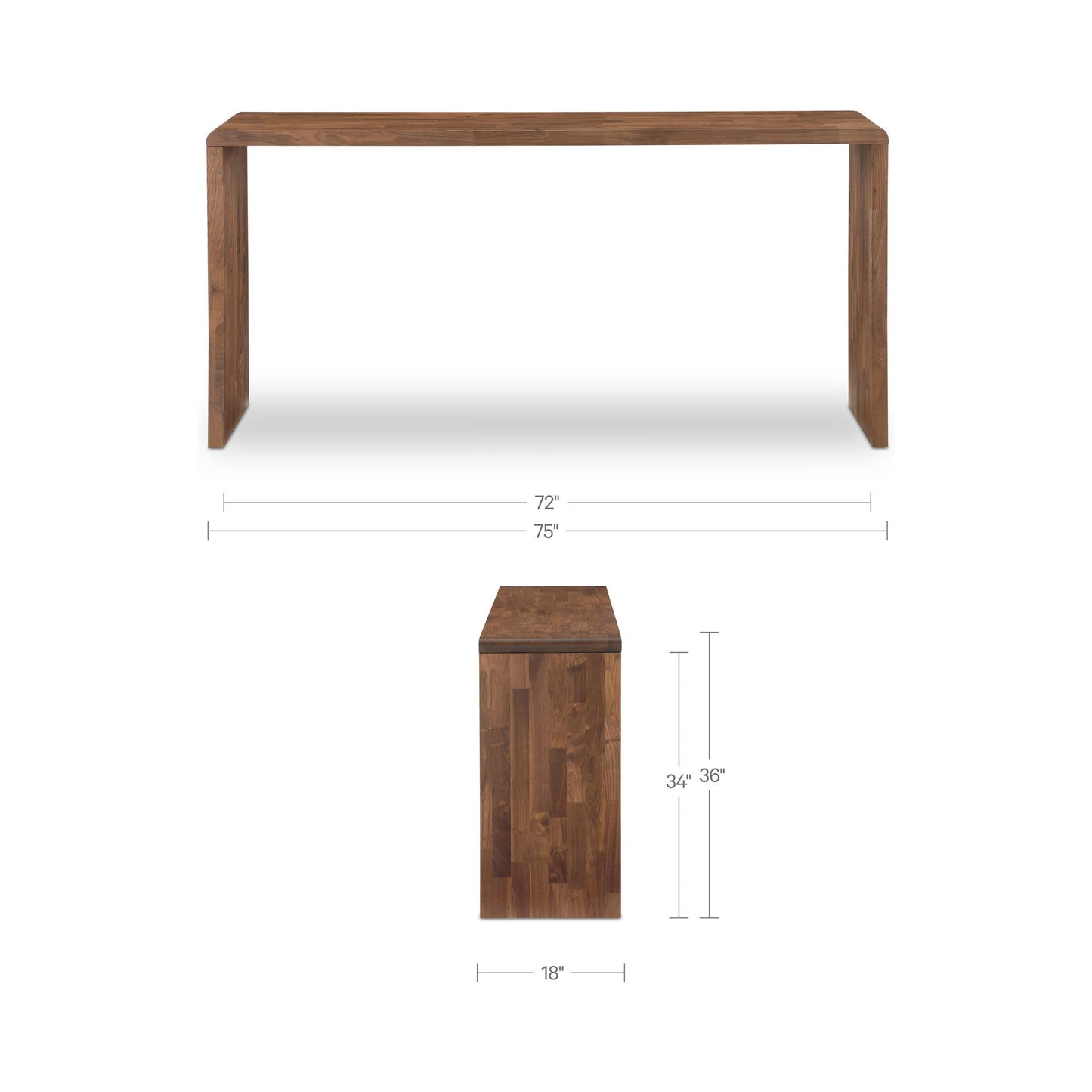 Carrie - Counter Table - Walnut / Brown