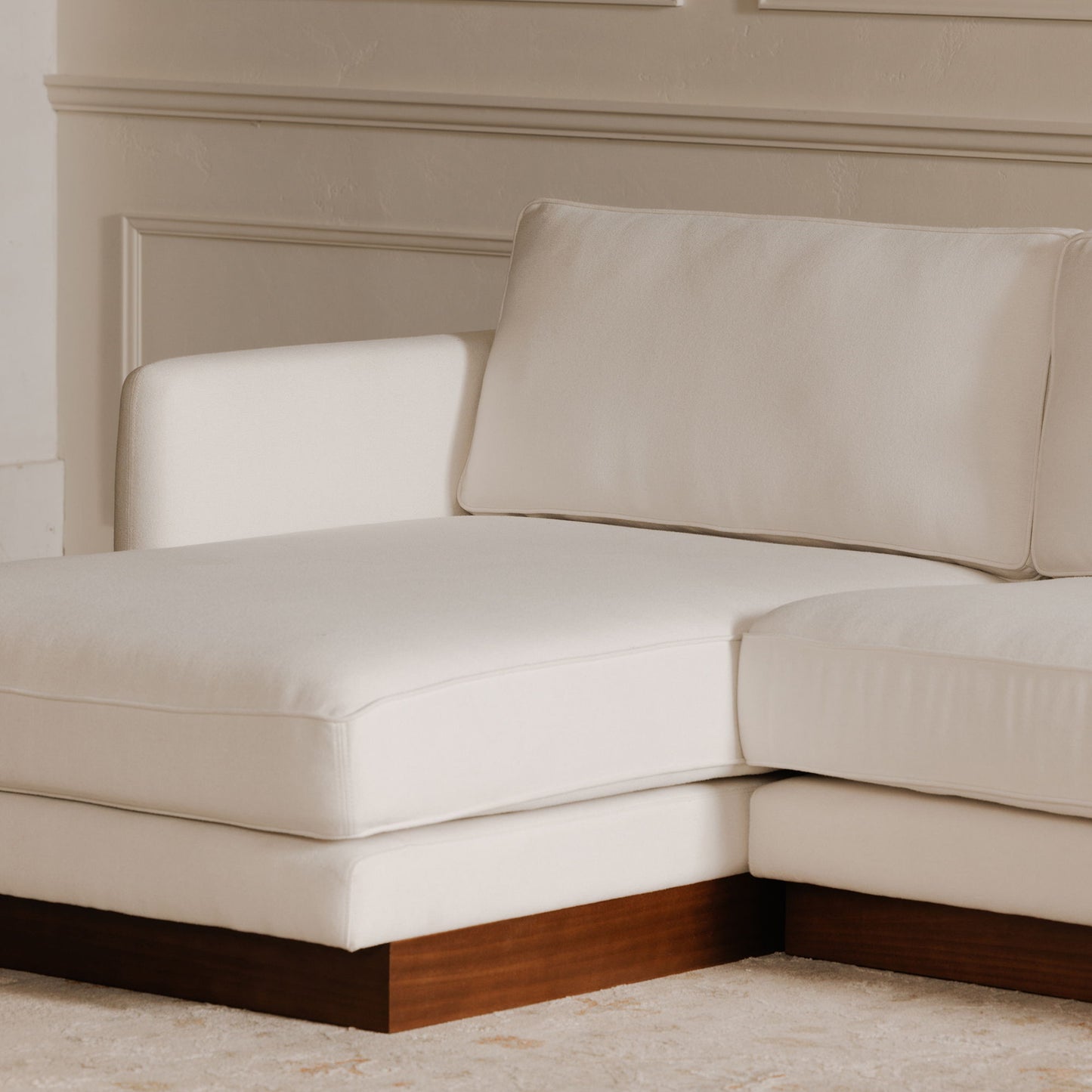 Vernon - Left Sectional - White